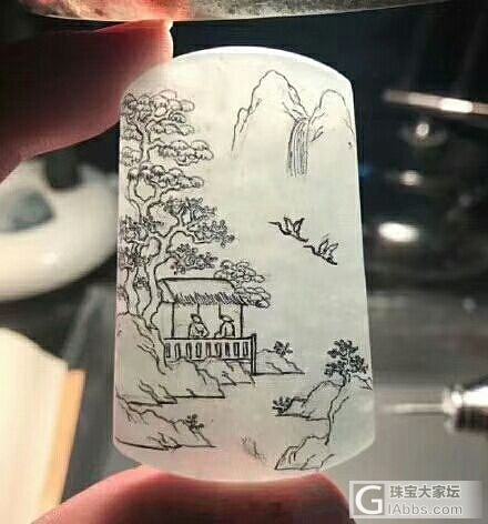 翡翠山水图_设计翡翠