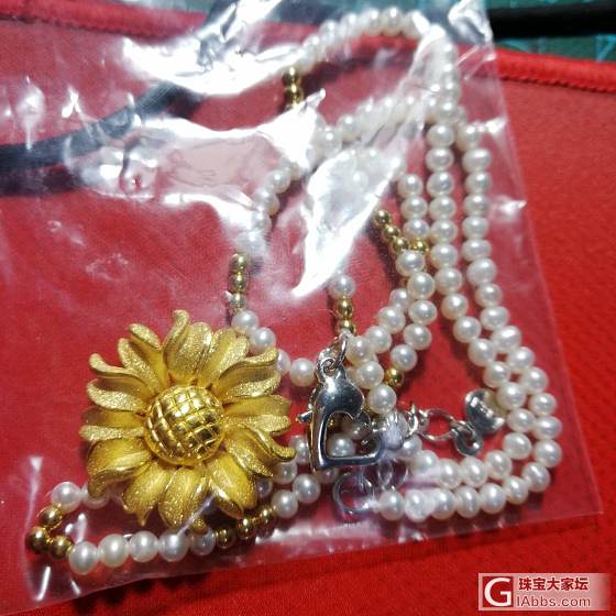 手工again，珍珠不服帖，小失败_项链金