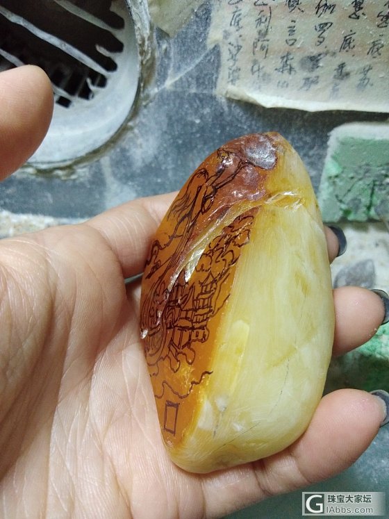 女娲补天，绘图好了_雕刻蜜蜡
