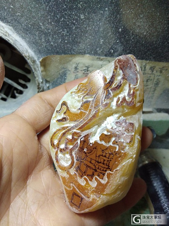 女娲补天，绘图好了_雕刻蜜蜡