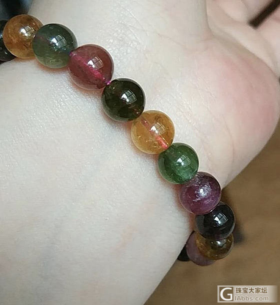 天空没有彩虹，晒晒我的彩虹_珠串碧玺