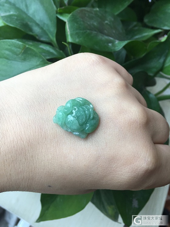 新人入坛子，便宜出一个翡翠小花_花件翡翠