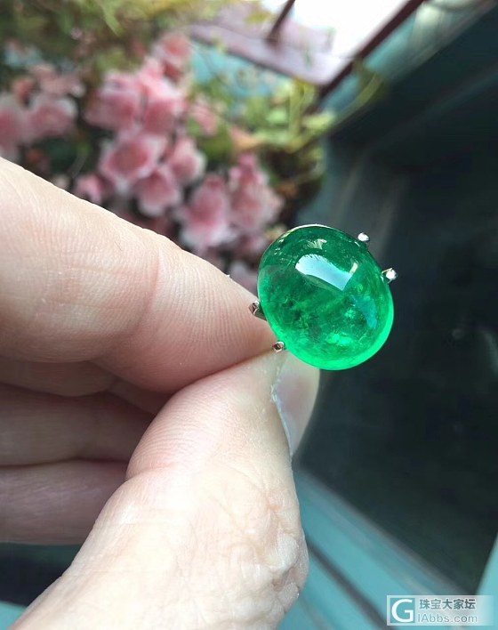 ##中颐旗舰天然赞比亚素面祖母绿##  13.95ct_蛋面祖母绿