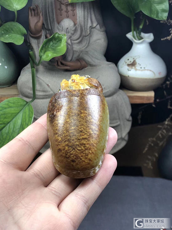 和田玉籽料手把件_把玩件和田玉