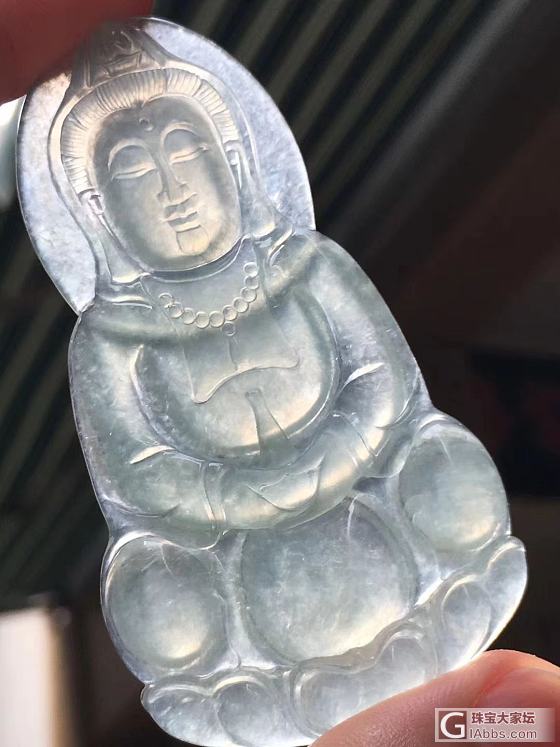 翡翠晴水观音_挂件翡翠