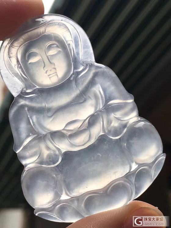 翡翠高冰观音_挂件翡翠