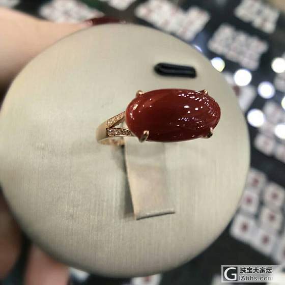 阿卡珊瑚牛血戒指_戒指珊瑚