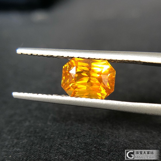 2.34克拉 GIC golden yellow 金黄色蓝宝石_刻面宝石蓝宝石商户