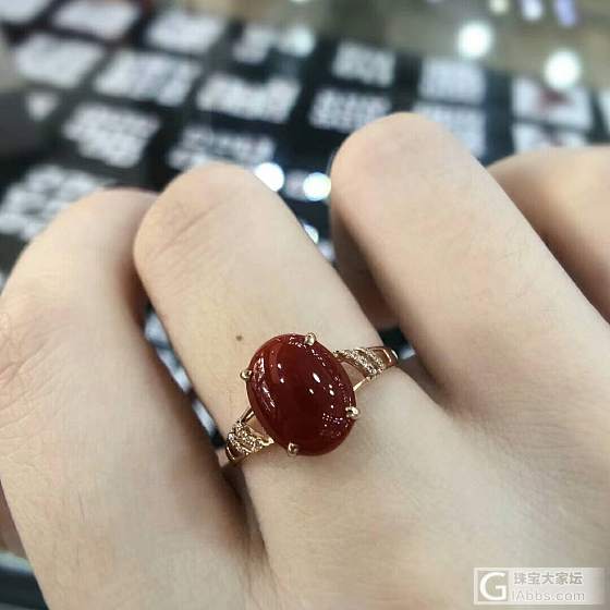 阿卡珊瑚牛血戒指_戒指珊瑚