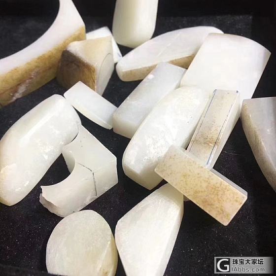 切了几盘羊脂白的小片料_和田玉