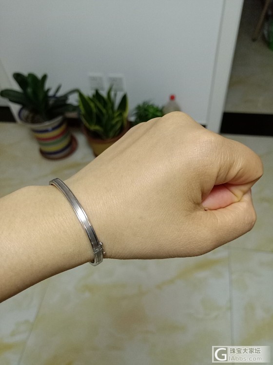 菜百铂金pt950精品手镯_手镯铂