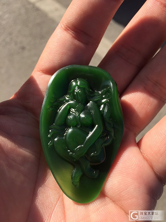 菠菜绿碧玉裸女_碧玉