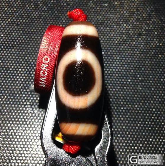 一眼朱砂天珠12/28.5mm，心思清明，思维敏捷，一鸣惊人；_天珠