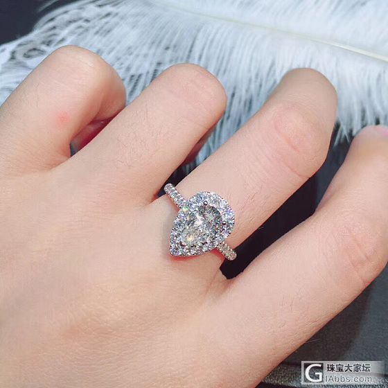 一克拉水滴形简约经典款女戒💍_戒指千寻珠宝异形钻