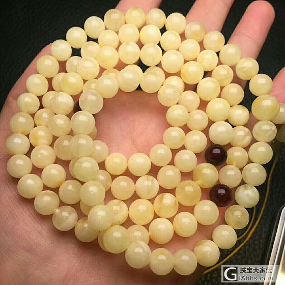 琥珀密蜡_珠串蜜蜡