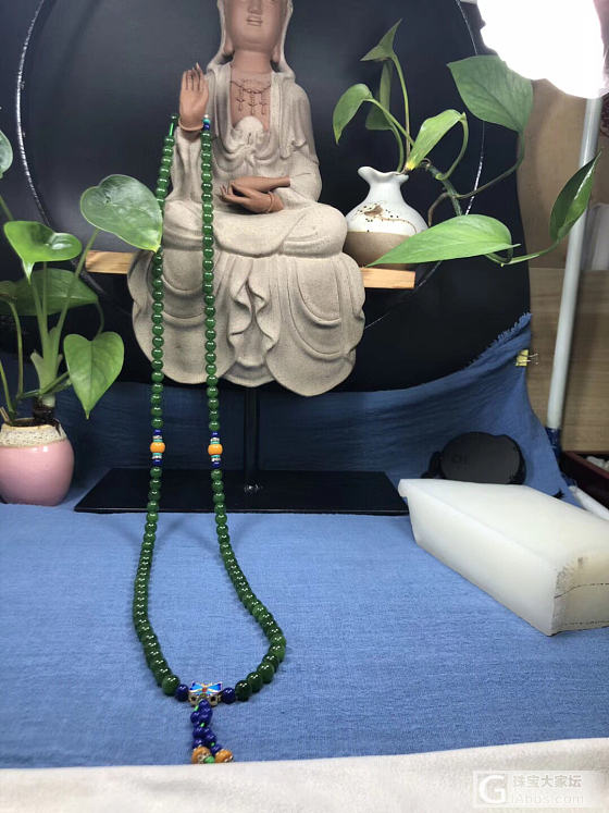 108颗碧玉佛珠项链_珠串项链碧玉