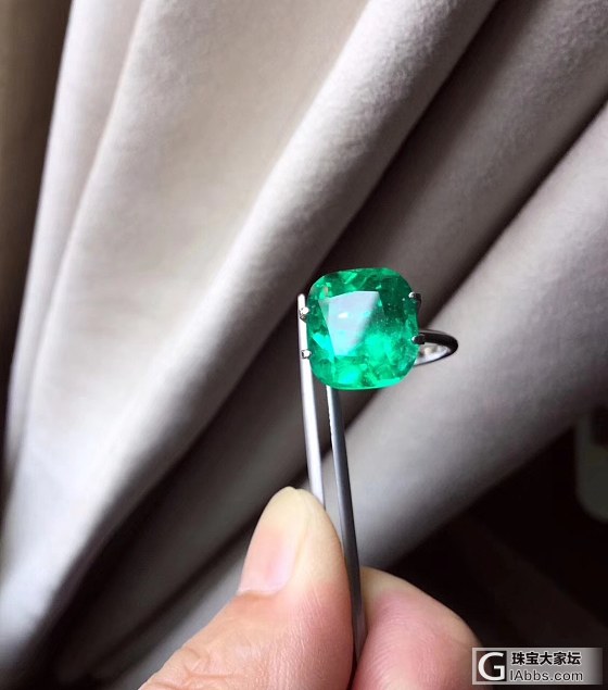 ##中颐天然哥伦比亚祖母绿## 10.27ct_刻面宝石祖母绿