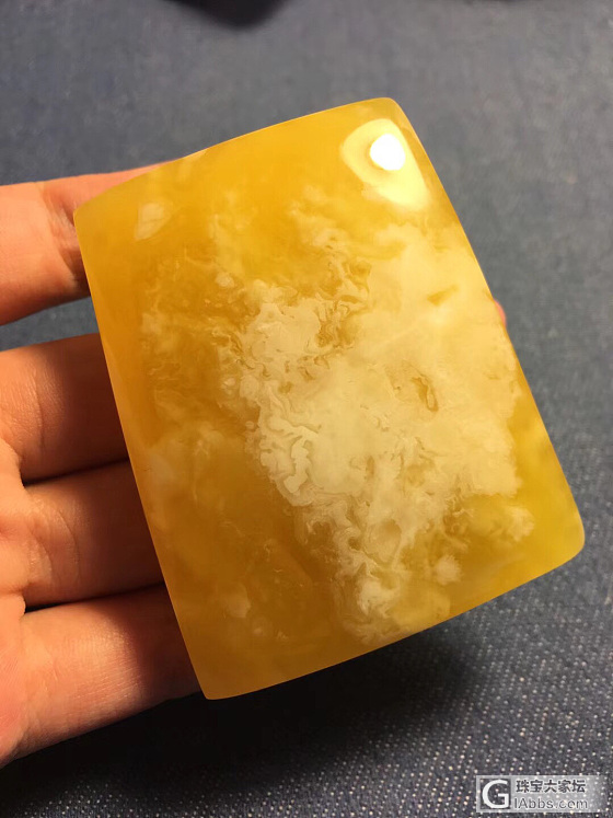 全品妖白花方牌_牌子挂件琥珀蜜蜡