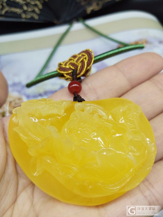 牡丹花开_琥珀蜜蜡