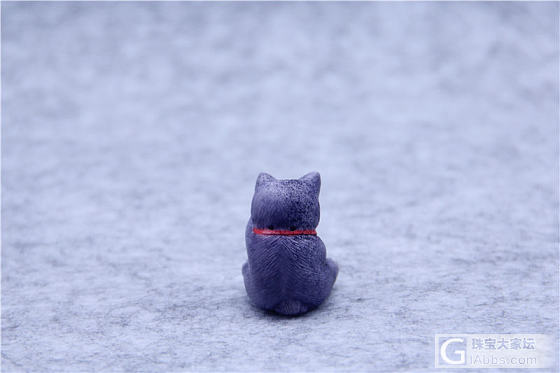 撒娇蓝猫_挂饰把玩件雕刻