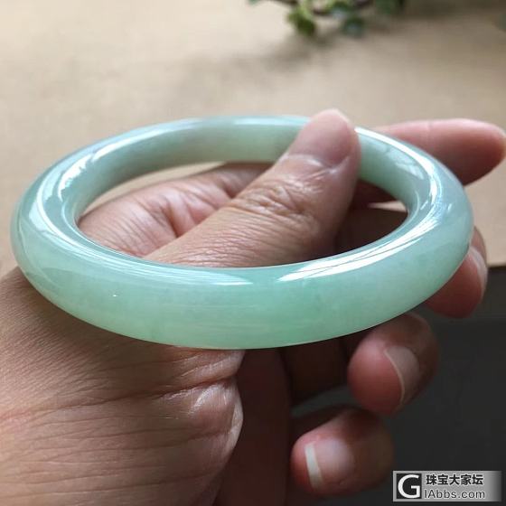 晴水绿底小圆条，💰3900，52*9.3*9.2mm_手镯翡翠