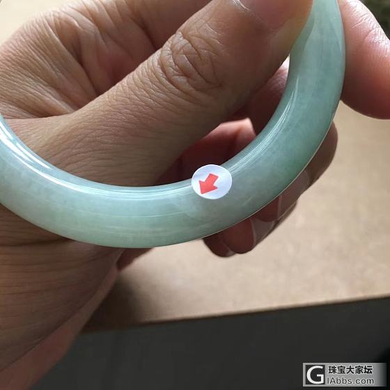 晴水绿底小圆条，💰3900，52*9.3*9.2mm_手镯翡翠