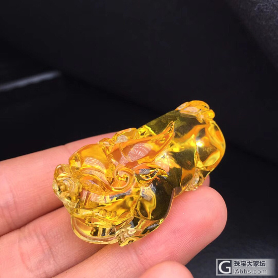 [色][色]金光闪闪的金珀招财貔貅10.8g，克价55¥ 全品无瑕疵_琥珀挂件