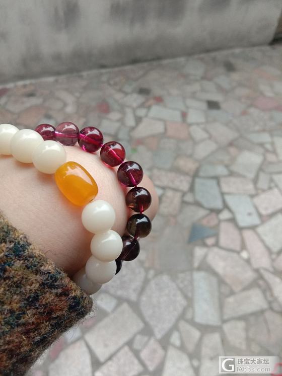 一串非彩红碧玺_珠串碧玺