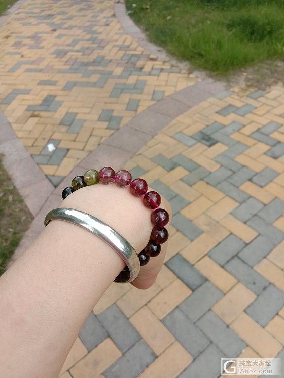 一串非彩红碧玺_珠串碧玺