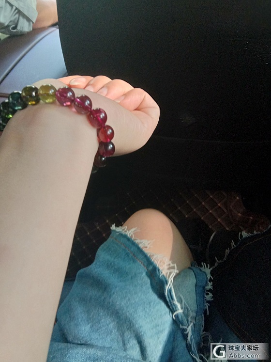 一串非彩红碧玺_珠串碧玺