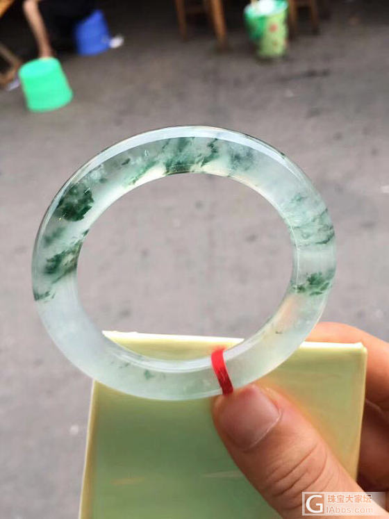 55-11.5毫米，高冰飘花完美。_手镯翡翠