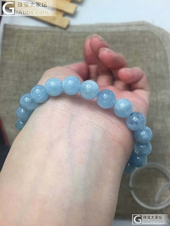 没米下锅，出来摆个摊，20元一件_珠串海蓝宝粉晶