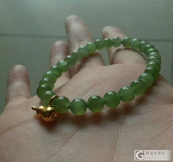 盛夏光年 俄碧苹果绿手链_珠串手链碧玉