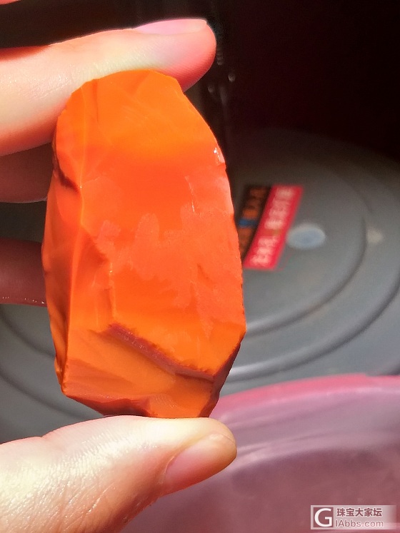 凉山南红玛瑙纯色柿子红_南红