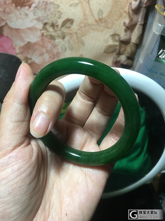圆条碧玉，摘下来，秀秀她_手镯碧玉