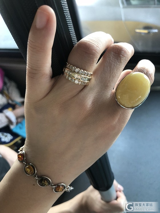 叠戴_钻石手链戒指琥珀蜜蜡