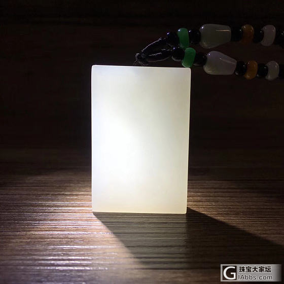和田玉白玉平安无事牌规格46×31×8mm… 重量37.6克  白度一级  过灯..._牌子和田玉