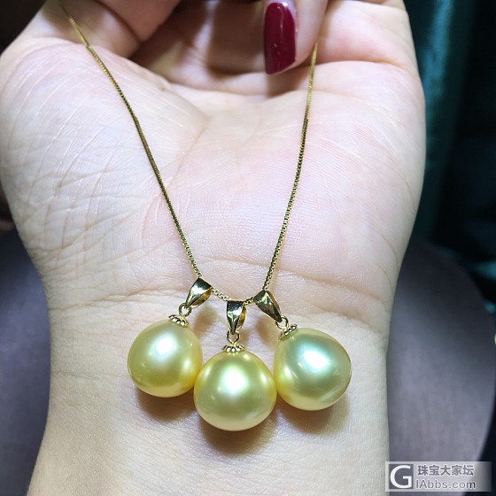 新货特价秒杀199🉐  18k金瓜子扣吊坠  经典百搭  10-11mm天然南洋..._有机宝石