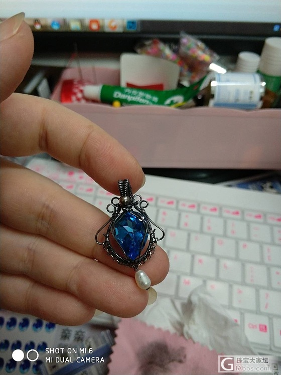 自己做绕线，新手上路。_饰品制作托帕石