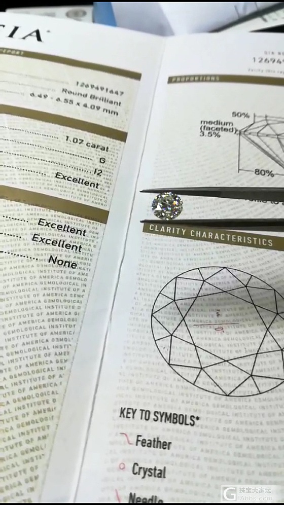 大家帮我看看这颗值不值，台面有个羽毛瑕疵，肉眼可见，2万多一点_钻石