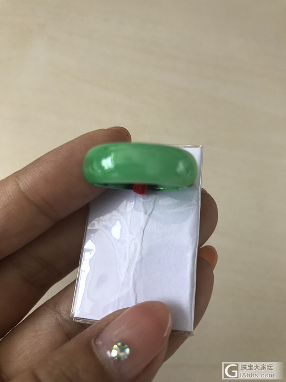 新收一枚绿指环_戒指翡翠