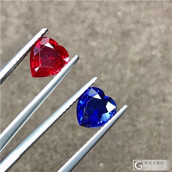来看看这对缅甸红蓝宝_名贵宝石