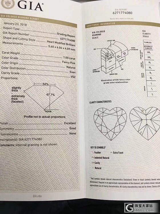 #1.00 CT Fancy pink Vs2 小精品粉钻#_彩钻异形钻千寻珠宝