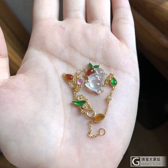代镶回来的新翡翠手链，感觉还不错_手链翡翠