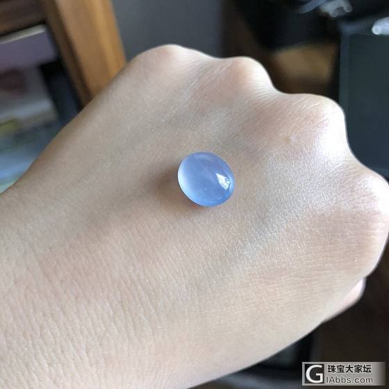 有没有跟我一样的，喜欢这种清新蓝_蛋面翡翠