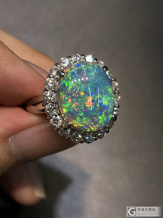 澳黑欧泊，8ct_戒指欧泊