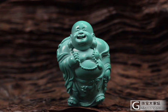 大肚弥勒_把玩件松石