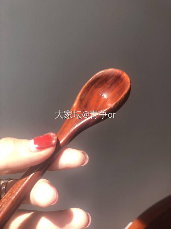 【木勺】国庆在家，无所事事，磨了俩红木勺。_木打磨