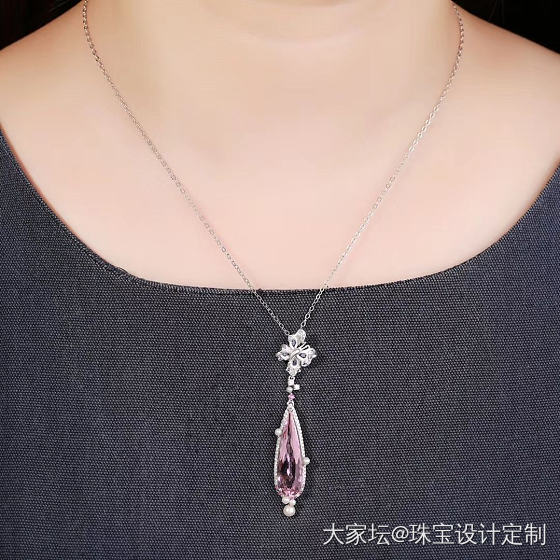 粉摩根套装_摩根石设计
