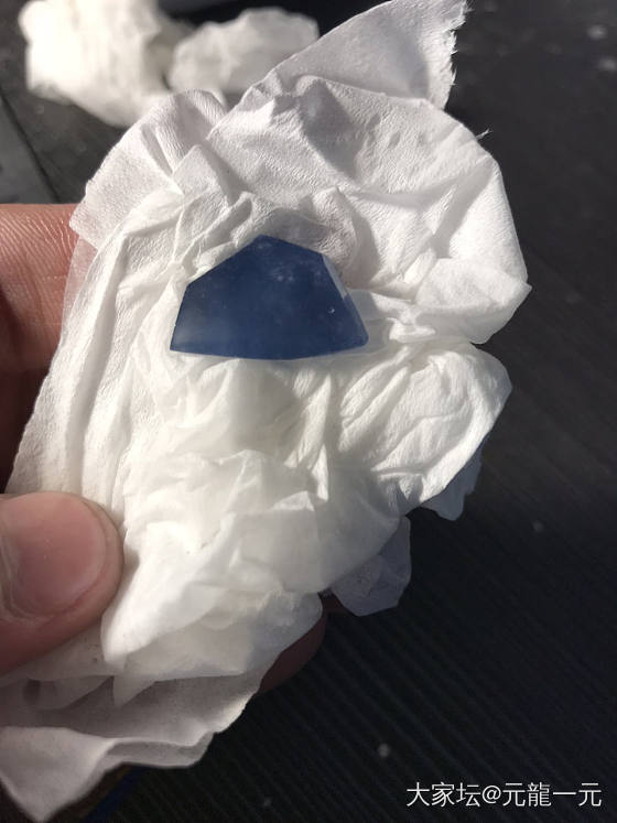 一块蓝紫翡翠原料的故事_赌石